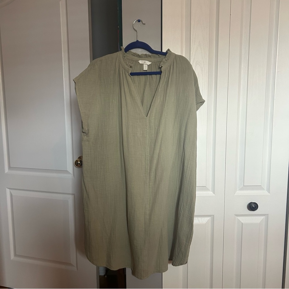 H&M Green Muslin Dress